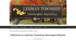 Desktop Screenshot of lehmantownship.com