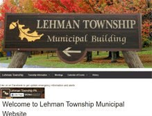 Tablet Screenshot of lehmantownship.com